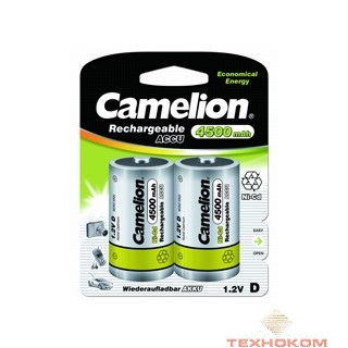 Camelion  D- 4500mAh Ni-Cd BL-2 (NC-D4500BP2, аккумулятор,1.2В)  (2 шт. в уп-ке)