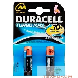 DURACELL LR6-2BL TURBO AA (MX1500) (2 шт. в уп-ке)