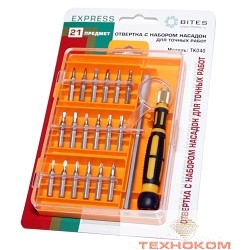 5bites TK040 Отвертка с набором насадок EXPRESS для точных работ, 21 предмет
