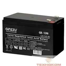 Ginzzu Батарея GB-1290 свинцово-кислотный, необслуживаемый, технология AGM, клемма 5/7мм