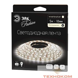 ЭРА Лента светодиодная 14,4Вт/м LS5050-60LED-IP65-WW Тёплый белый {Лента светодиодная (5м/10мм)}