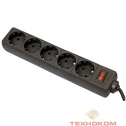 Defender Фильтр ES, 3.0м Коробка 5 розеток, черный [99485]