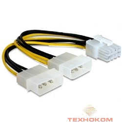Cablexpert Разветвитель питания 2xMolex->PCI-Express 8pin, для подключения в/к PCI-Е (8pin) к б/п ATX (CC-PSU-81)
