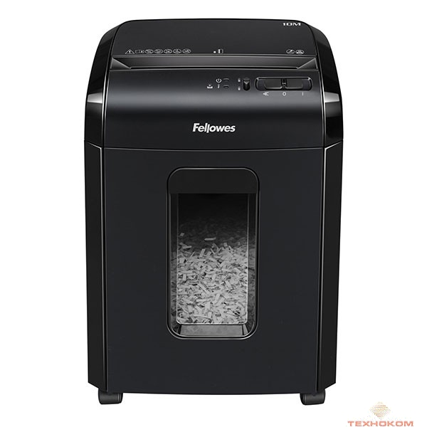 Fellowes Шредер Powershred 10M FS-4630601{DIN P-5, 2х15мм, 10лст., 19лтр., Safety Lock}, с микрорезкой
