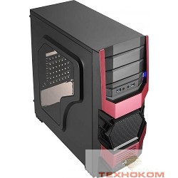 Miditower Aerocool "Cyclops Advance Red/Black ", mATX, черный без БП [EN55170/968880]