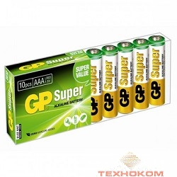 GP 24A-B10 Super Alkaline 24A LR03,  10 AAA (10 шт в уп-ке) {02900}