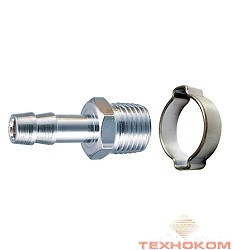 FUBAG Переходник 3/8"M на елочку 10мм с обжимным кольцом 10*15мм блистер  [180263 B]
