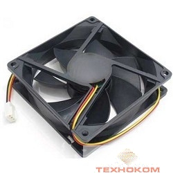 Gembird Вентилятор 80x80x15, подшипник, 3 pin, провод 30 см (D8015BM-3)