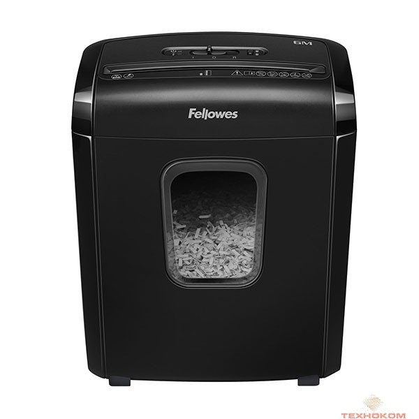 Fellowes Шредер Powershred 6M FS-4631101{DIN P-4, 4х12мм, 6лст., 13лтр., Safety Lock}, с минирезкой