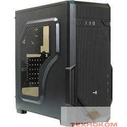 MidiTower AeroCool "Vs - 1 Window" ATX 2.03, (черный), USB 3.0, без Б/п EN58072/68910