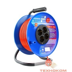 PowerCube Удлинитель на катушке (PC-BG4-K-30) 16А/3,5 кВт, 30м, 4 розетки с/з