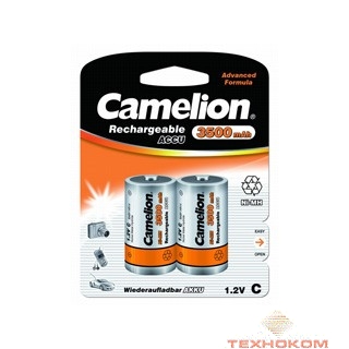 Camelion  C- 3500mAh Ni-Mh BL-2 (NH-C3500BP2, аккумулятор,1.2В)  (2 шт. в уп-ке)