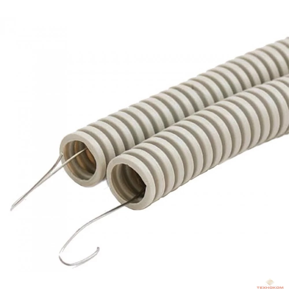 Dkc 9191650 Труба ПВХ гибкая гофр. д.16 мм , лёгкая с протяжкой, 50м, цвет серый