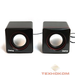 Dialog Colibri AC-04UP BLACK-RED {акустические  колонки 2.0, 6W RMS, питание от USB}