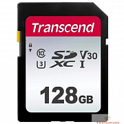 SecureDigital 128Gb Transcend TS128GSDC300S {SDXC Class 10, UHS-I U3}