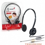 GENIUS HS-M200C,SINGLE Черный {проводная, микрофон, джек 3.5 мм. 137 мм*170 мм*43 мм, Вес упаковки брутто:  0.100 кг  - Размер и вес упаковки}